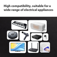 UK-Stecker 9V 12V 2A Netzteil mit Rechtwinkligem Magnetischem Anschluss USB Typ-C Abgeschirmt für LED-Lichtkabel