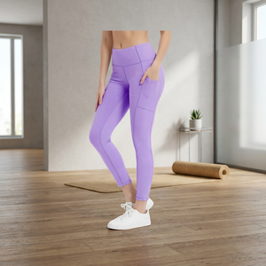 Leggings de yoga taille haute pour femme, ultra doux, effet ventre plat, extensibles dans quatre directions, sans coutures, en Spandex/Polyester, pour l'entraînement - Product Image 5