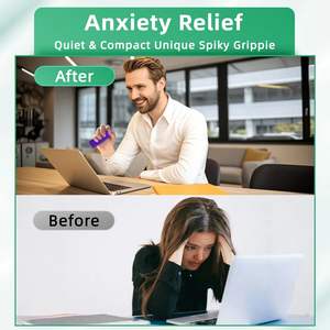 Little Ouchies nouveauté porte-clés violet vert soulagement de l'anxiété Fidget douleur <span class=keywords><strong>Stim</strong></span> jouet cadeau pour enfants pour les amis - Product Image 5