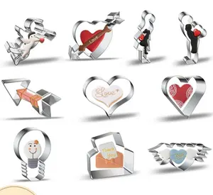Cetakan Biskuit Stainless Steel untuk Wanita, Cetakan Biskuit Stainless Steel Valentine untuk Wanita