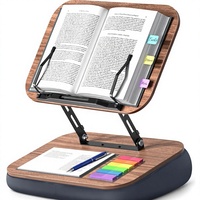 Support de livre en bois pour pouf – Clips de page réglables mains libres pour lit, bureau, canapé et cuisine |   Cadeau pour les lecteurs
