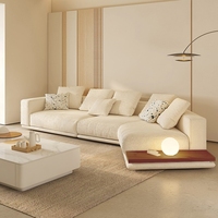 Canapé d'angle en tissu en forme de L au design moderne, trois places, multifonctionnel, canapé de luxe pour salon, pour hôtel et villa