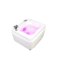 Bassin de spa pour les pieds portable, très vendu, petit bac de pédicure pour salon de manucure, bol de spa pour les pieds en acrylique blanc carré