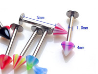 Bagues en acier inoxydable acrylique, pour sourcils, nombril, ventre, lèvres, langue, nez, corps, Piercing, bijoux Bar, vente en gros, pièces