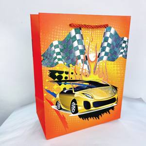 Sac à chaussures pour vêtements de père pour hommes Sac à chaussures en carton blanc ivoire recyclé écologique Sac cadeau imprimé brillant plastification numérique - Product Image 1