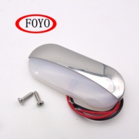FOYO Marque En Acier Inoxydable Blanc Froid 5500-6300k Lumières de Courtoisie et marine Lumière De Licence pour le Camion SUV Remorque van RV