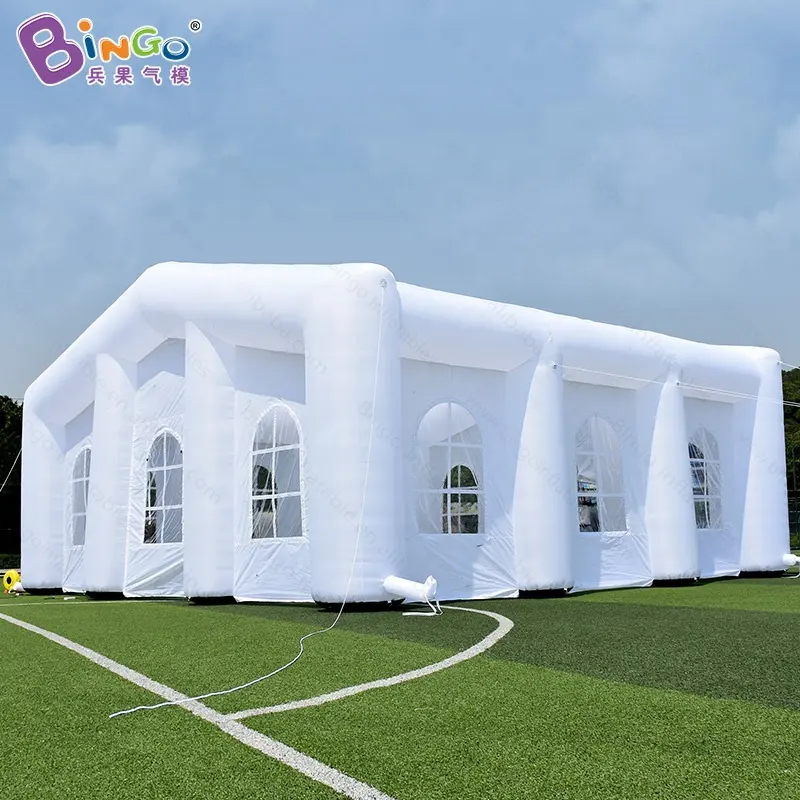 Fête de mariage blanche 10x10m tente d'église gonflable géante pour événements grande tente gonflable en plein air