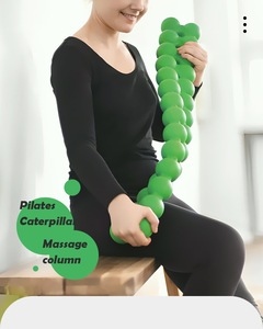 Bastone per Massaggio Spinale OBG Pilates - Attrezzo <span class=keywords><strong>Fitness</strong></span> Portatile in Materiale PU per Esercizi a Casa per Muscoli di Schiena e Vita - Product Image 3