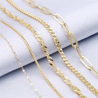 Usine en gros câble lien 585 chaîne de bijoux 14 k rouleaux 14 k bijoux en or chaîne en or rose au mètre
