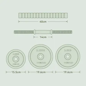 ODM/OEM tùy chỉnh quả tạ + Barbell + Ấm đun nước Chuông + Push-Up thiết bị tập thể dục nhà sử dụng sức mạnh thiết bị đào tạo