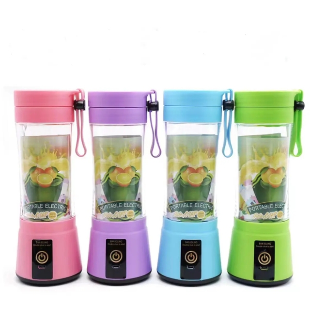 Portable 380ml Stainless Steel USB Juicer Blender with Battery for RV Car Outdoor & Hotel Use