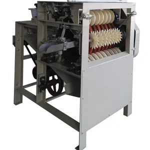 Yerfıstığı tereyağı Macadamia fındık ekipmanları için uygun bir Spiral soyucu ıslak fıstık kırmızı cilt soyma çıkarma makinesi