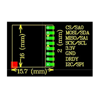 PNI RM3100 Modul Sensor Magnetometer 3-Axis SPI Papan Kompas Elektronik Presisi Tinggi DIY Navigasi Penginderaan Magnetik