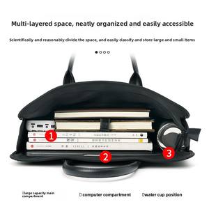 <span class=keywords><strong>Porte</strong></span>-documents de bureau pour <span class=keywords><strong>homme</strong></span> - Sac à main pour ordinateur portable en tissu Oxford imperméable avec logo personnalisable et fermeture éclair pour les conférences - Product Image 4