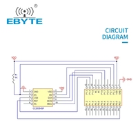 Ebyte-Módulo inalámbrico ODM ZigBee, interfaz de E/S UART tipo SMD, 4dBm, 2,4 GHz, Protocolo IEEE 802.15.4, CC2530, Chip RF