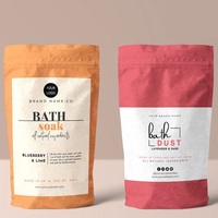 Sac PET/VMPET/PE de qualité alimentaire écologique Square Stand up Ziplock pour le sel de bain Aliments pour animaux et conserves-Taille personnalisée acceptée