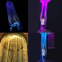 Douche d'angle à cascade en fibre optique ronde de 50 cm, cascade en fibre optique pour la stimulation sensorielle