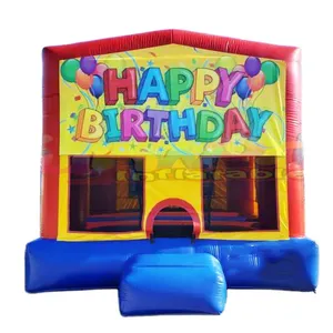Commercial outdoor kids birthday jumping bouncer supplier chateaux gonflables inflatable bounce house banners for sale