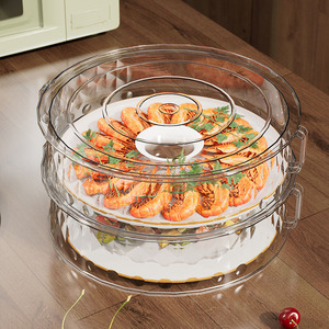 Multi Layer Food Cover Transparent Plastic Round Dust Insect <b>Protector</b> For Dining <b>Table</b> Leftover Storage - Product Image 2