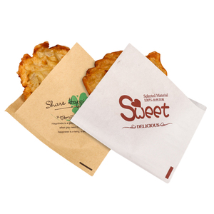 Bolsa de Papel Triangular Personalizada con Doble Abertura, Resistente al Aceite y a la Grasa, para Pan, Waffles, Hamburguesas, Sándwiches y Donuts - Product Image 1