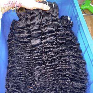 Wave naturale extension capelli umani all'ingrosso fabbrica cuticola 100% allineata capelli vergini birmano ricci vietnamiti - Product Image 4