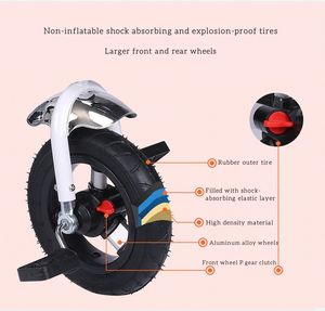 Approvisionnement d'usine Parasol Enfants Poussette 1-6 Ans Enfants Scooter 3 Roues Enfants Vélo Bébé Tricycle Siège Pivotant Demi Inclinable - Product Image 5