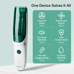 Cortadora de Pelo Portátil, <span class=keywords><strong>Accesorios</strong></span> para el Cabello de Alta Calidad, Set de Barbería, Recargable por USB, Recortadora Eléctrica para Bebés - Product Image 2