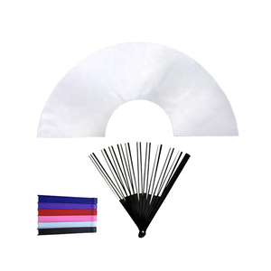 Customizable 10.6-Inch DIY Design Rib Trail Riding Clack Fan Colorful Plastic Blank for Graduation New Year Sublimation Logo Fan