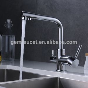 Robinet de cuisine à double poignée 3 voies pour eau potable filtrée par osmose inverse - Product Image 5
