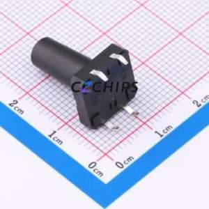 TS1218CJ 250gf 009 Tactile Switch Through hole Component (THT)-4P,12x12mm Switch Single Pole Single Throw 2.5N Through Hole 12mm - Product Image 2