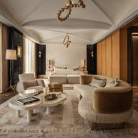 Mobilier hôtelier FF&E clé en main, ignifuge, de qualité commerciale, modulaire, moderne, ensemble de canapés pour hall d'hôtel, OEM ODM MDF