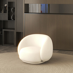 เก้าอี้นั่งเล่นหนังแกะกำมะหยี่แบบทันสมัยเก้าอี้หมุนได้-โซฟาห้องนั่งเล่นสุดหรูสำหรับโรงเรียนและโรงแรม - Product Image 5