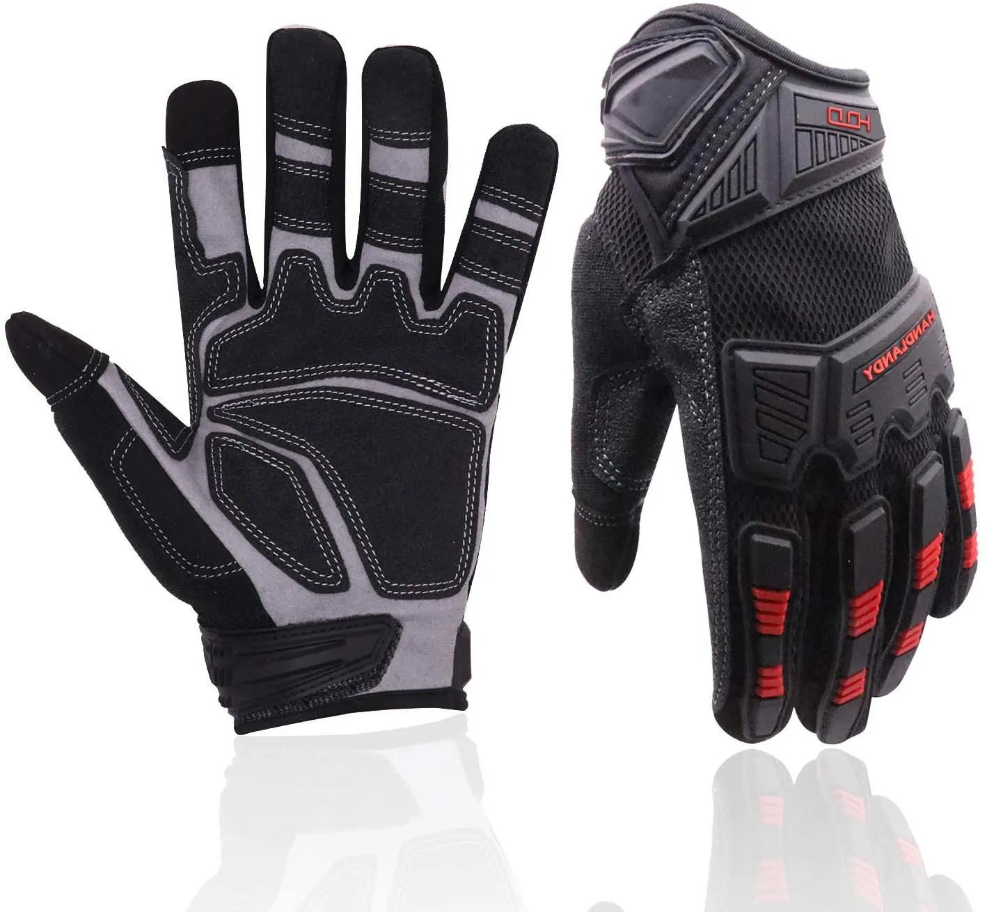 HANDL ANDY Voll finger U-Handgelenk Anti-Rutsch-Fahrrad handschuhe Mechanische Arbeits handschuhe Konstruktion Dirt Bike Anti-Rutsch-Griff handschuhe