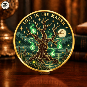 Pièce de monnaie fantaisie personnalisée en gros, Design <span class=keywords><strong>Fantôme</strong></span> Lumineux L'<span class=keywords><strong>Esprit</strong></span> du Marais 2026, Pièce commémorative, Pièce de défi de collection en fer C - Product Image 2