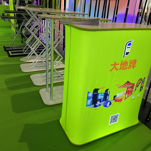 Thương mại hiển thị truy cập xách tay nhôm pop-up bàn với LED ánh sáng hình bầu dục hình chữ nhật & có thể gập lại thiết kế cho Pop <span class=keywords><strong>Booth</strong></span> bảng - Product Image 1