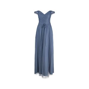 Robe élégante en tulle pour femmes, épaules dénudées, couleur personnalisée, détail ceinture, robe longue pour femmes - Product Image 4