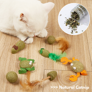 Cute <span class=keywords><strong>Catnip</strong></span> <span class=keywords><strong>Mice</strong></span> Cat Toys Enriquecimento interativo Cat <span class=keywords><strong>Catnip</strong></span> Ball com pena - Product Image 2