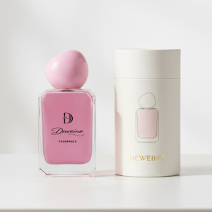Stile moderno 50 <span class=keywords><strong>Ml</strong></span> bottiglia di profumo di vetro all'interno del rivestimento rosa bottiglia di profumo di vetro bottiglia di profumo con scatola di imballaggio - Product Image 2