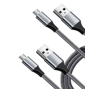 6ft 2-Pack Micro <b>USB</b> Braided <b>Cable</b>, High Speed <b>2.0</b> Charging & Sync for Android Phones & PS4 - Product Image 3