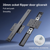 Glissières de porte à rabat cachées de 35mm Glissière télescopique pliante rotative pour meuble TV