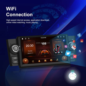Autoradio Android 2 Din Podofo 2+64 Go, écran tactile 7 pouces, CarPlay et Android Auto pour Fiat Punto 2005-2009/Linea 2007-2011 - Product Image 4