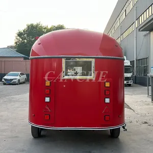 รถขายอาหารเคลื่อนที่มาตรฐานยุโรปสำหรับร้านอาหารกลางแจ้ง รถขายฮอทดอก ทาโก้ รถจัดเลี้ยงแบบเคลื่อนที่ รถพ่วงขายอาหารแบบกำหนดเองได้ - Product Image 6