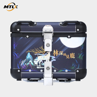 Boîte à bagages arrière pour moto MTLX en alliage d'aluminium 42L, compatible avec les modèles de scooters et de motos, rénovation/amélioration