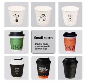 Custom Double Wall PE Coated Cement <b>Coffee</b> Paper Cups Heat Resistant Disposable Hot Drink Cups Cafes <b>Takeaway</b> Branding Leakproof - Product Image 2