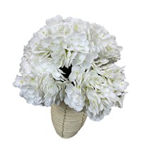 Hydrangea wangi buatan tangan untuk pernikahan, dekorasi lembut bunga buatan tangan 5 kepala untuk Hari Ibu, alat peraga fotografi Hydrangea