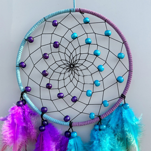 Pendentif <span class=keywords><strong>attrape</strong></span>-rêves <span class=keywords><strong>en</strong></span> plumes <span class=keywords><strong>en</strong></span> métal, artisanat, <span class=keywords><strong>pour</strong></span> décoration murale de la maison, cadeau de mariage - Product Image 6