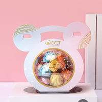 Boîte d'emballage de boule transparente de gâteau de mousse de cristal de Noël d'animal de compagnie pour la salade de fruit d'oeuf de noix de coco