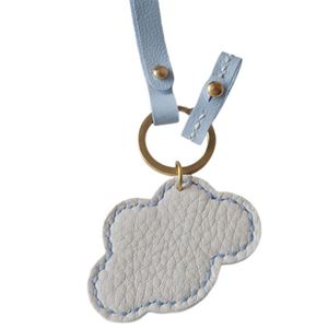 Nuevo Estilo Llavero de Nube Blanca y Gota de Lluvia, Colgante de Aleación para Llaves, Adorno de Bolso con Motivo de Nube, Colgante de Cuero PU para Regalos - Product Image 3