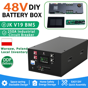 กล่องแบตเตอรี่ Lifepo4 48V รุ่น EU Stock 16S 280Ah 302Ah 304Ah 320Ah ชุด DIY พร้อมอินเวอร์เตอร์ JK PB2A16S20P BMS และตัวเรือนโลหะ - Product Image 1