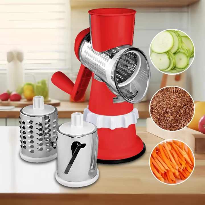 Râpe à fromage rotative multifonctionnelle Hachoir à légumes Coupe-légumes Outil trancheur de fruits Ail Autre plastique durable